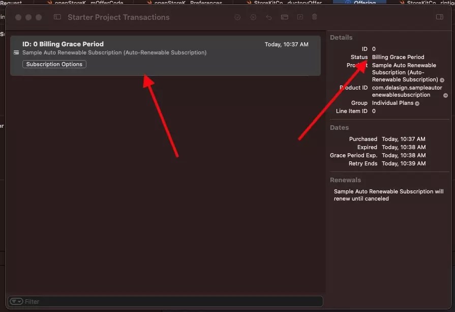 How to test Billing Grace Period and Billing Retry for a Subscription