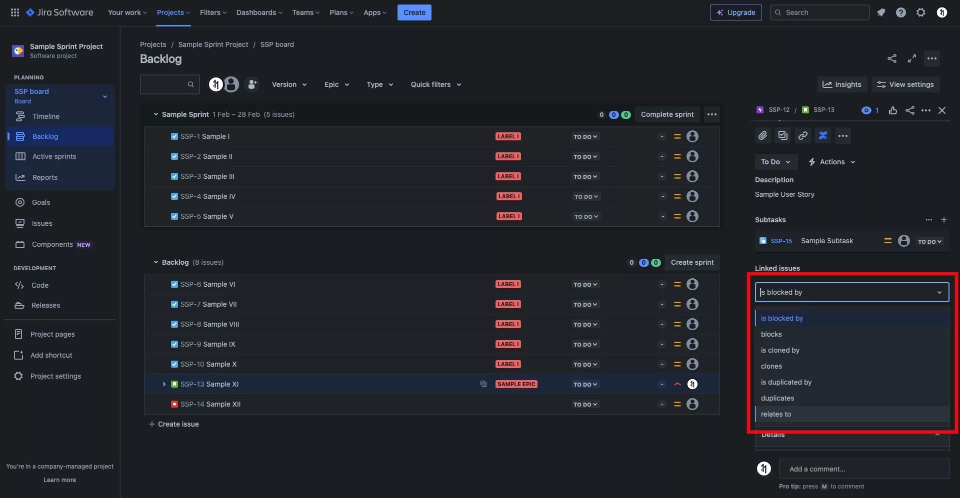 How to link issues to each other in JIRA