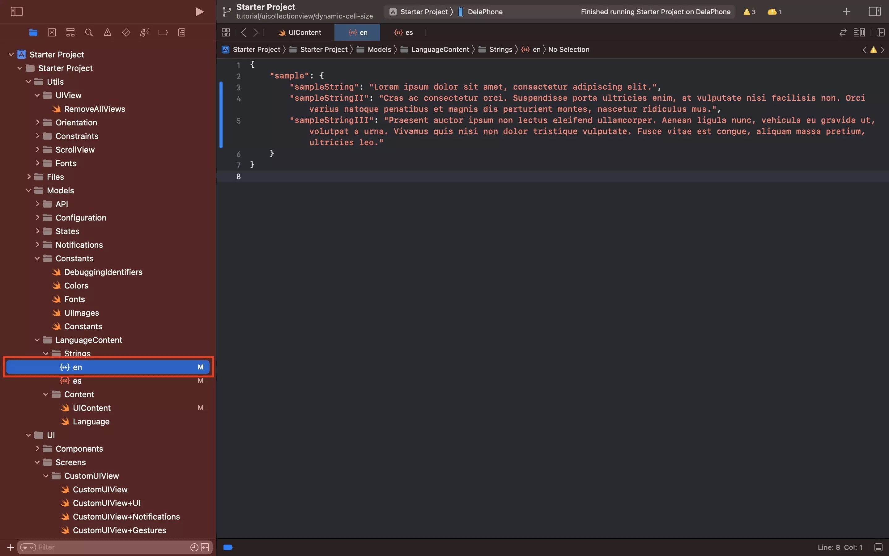 How to create a UICollectionView with cells that size to fit content