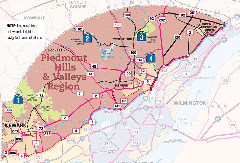 Delaware Birding Trail Piedmont Hills & Valleys Region