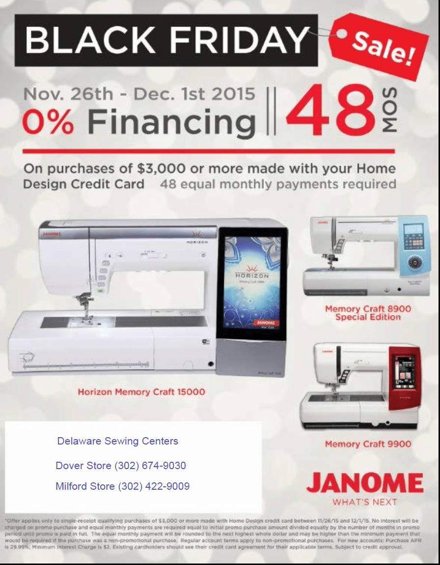 Black Friday Janome 2015