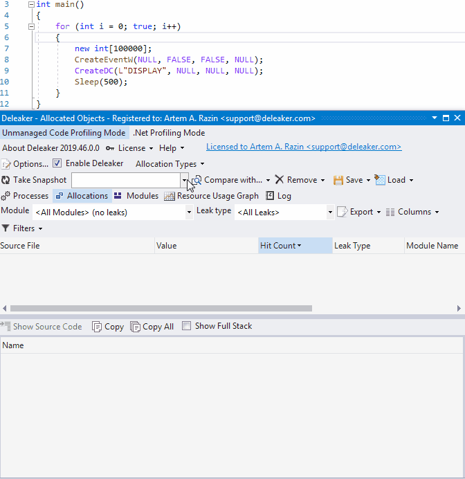 How to check for memory leaks in Visual Studio? Deleaker Blog