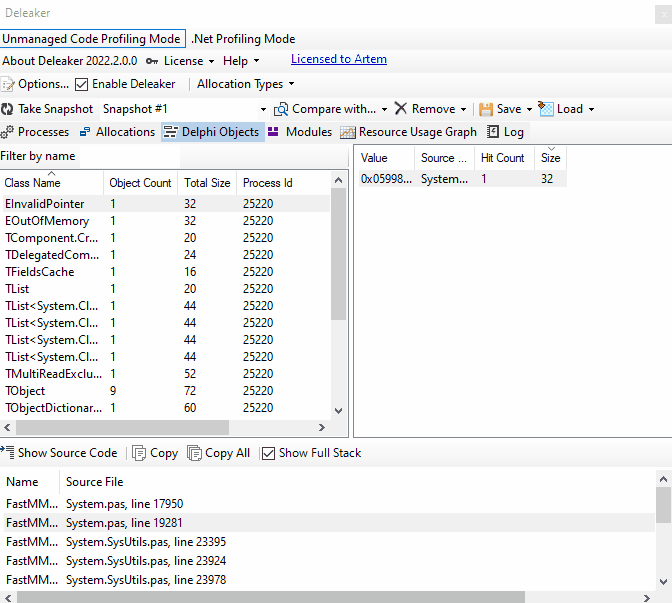 Debugging memory leaks with FastMM alternative Deleaker Blog