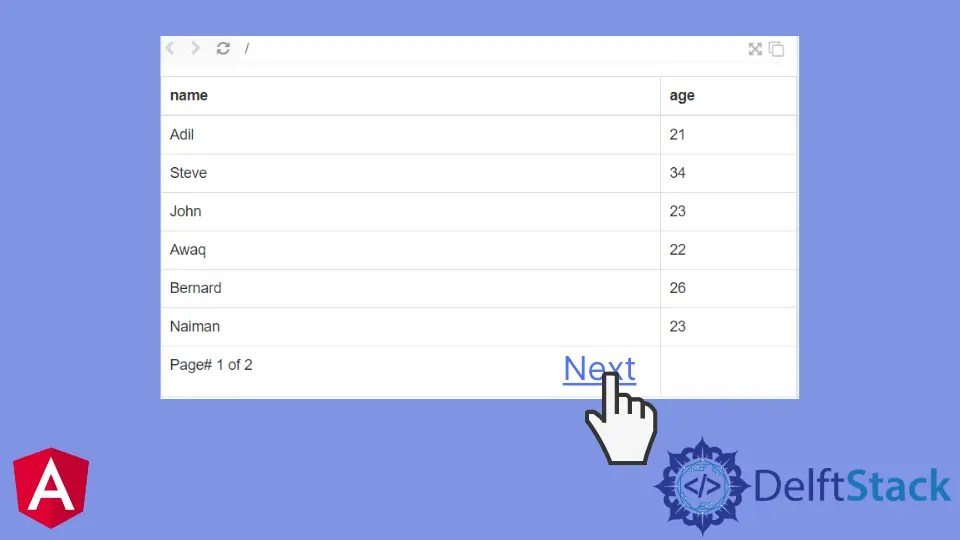 How to Implement Table Pagination Layout in AngularJS Delft Stack