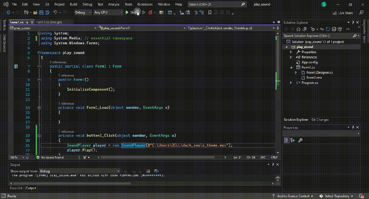 Play a Sound in C Delft Stack