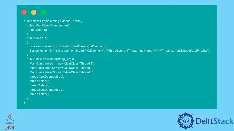 Java のデーモンスレッド Delft スタック