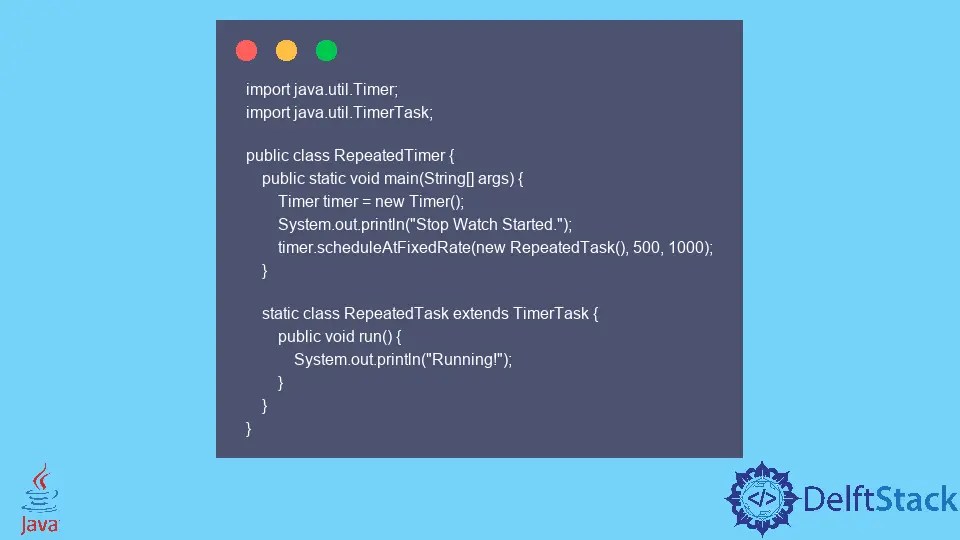 Minuteur Java Delft Stack