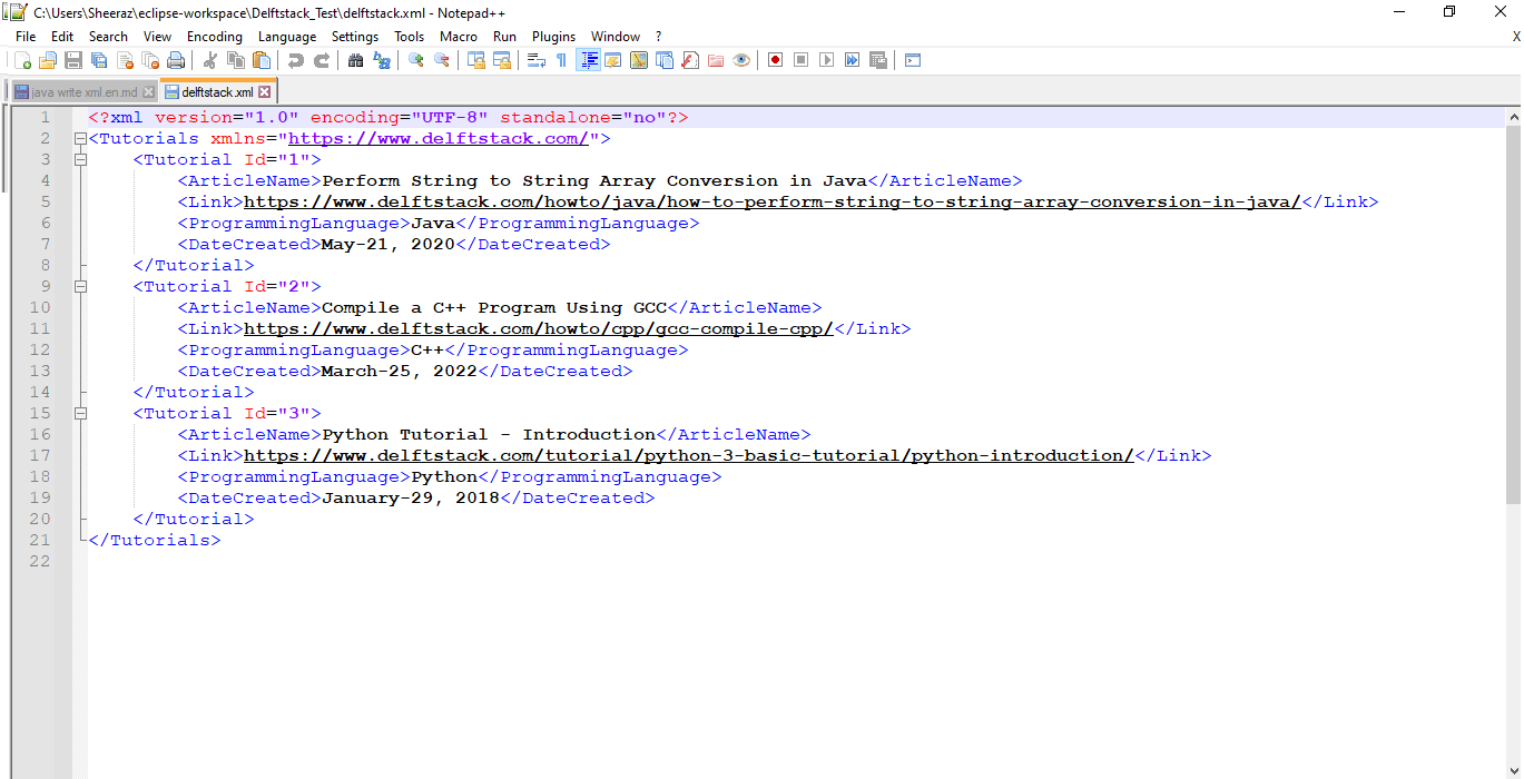 Java Write XML Delft Stack