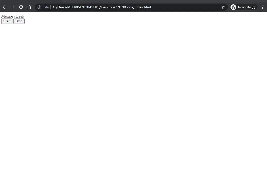 How to Detect Memory Leak Detection in JavaScript Delft Stack