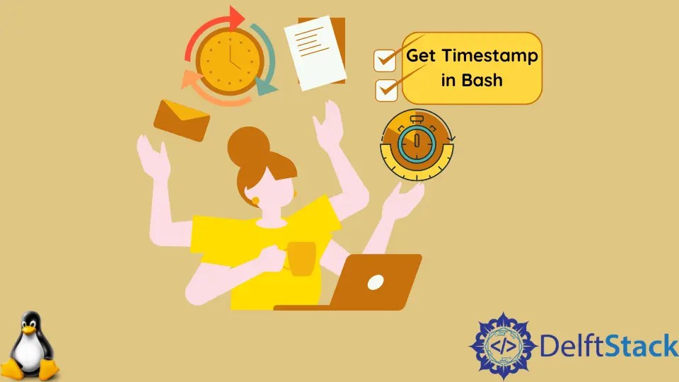 Bash でタイムスタンプを取得する Delft スタック