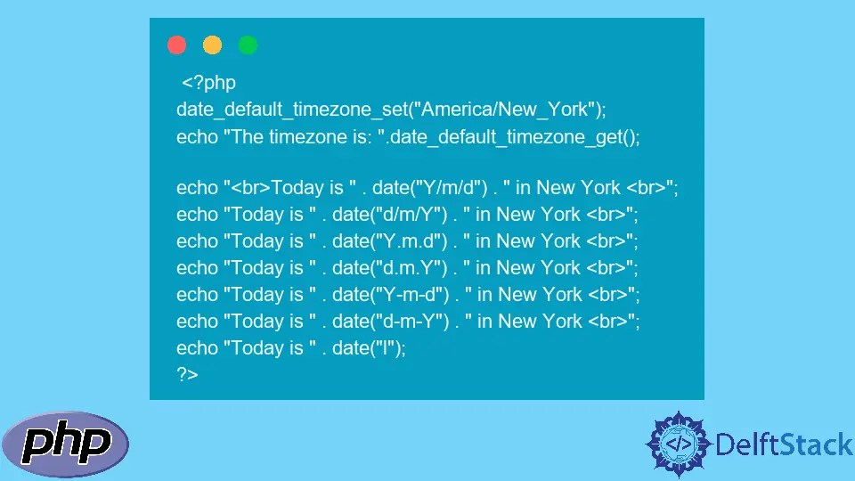 New York Timezone in PHP Delft Stack