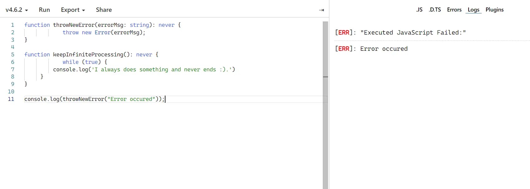 How to Use of the never Keyword in TypeScript Delft Stack