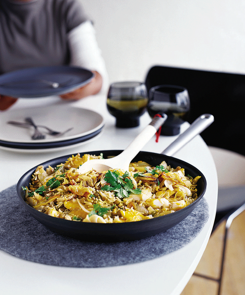Onepan spiced smoked haddock rice recipe delicious. magazine