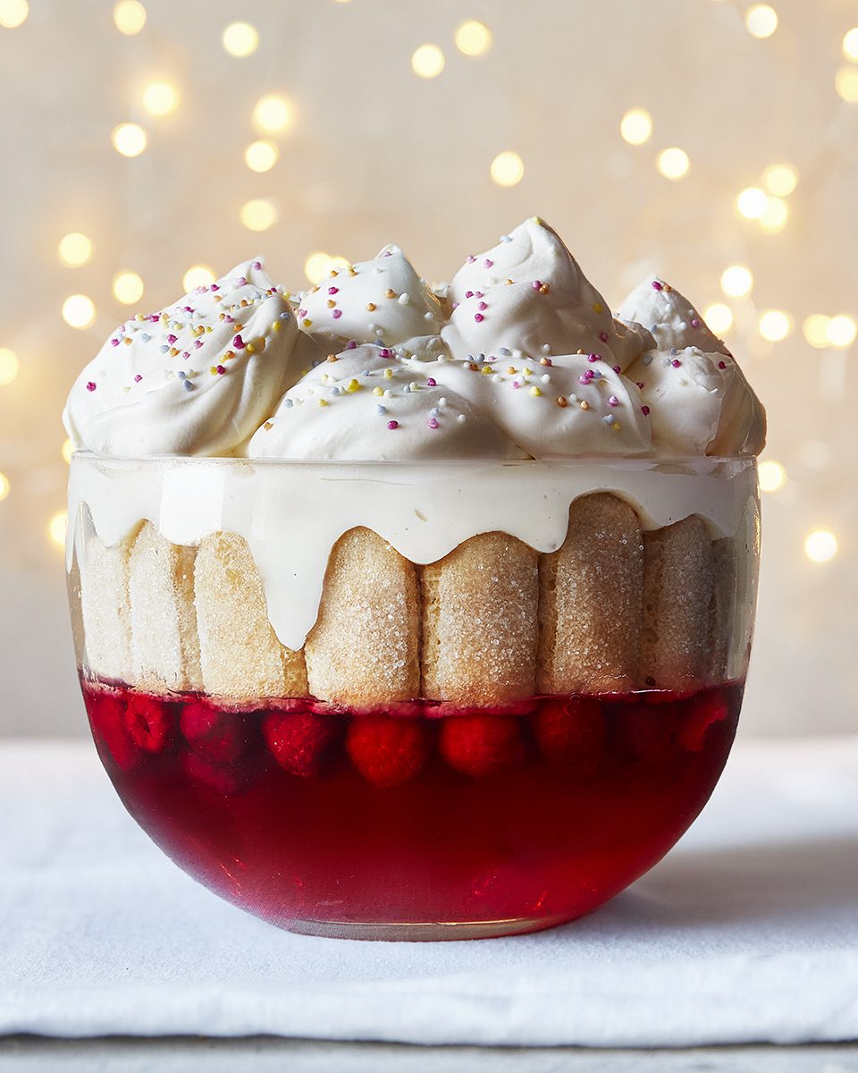 Traditional English trifle delicious. magazine