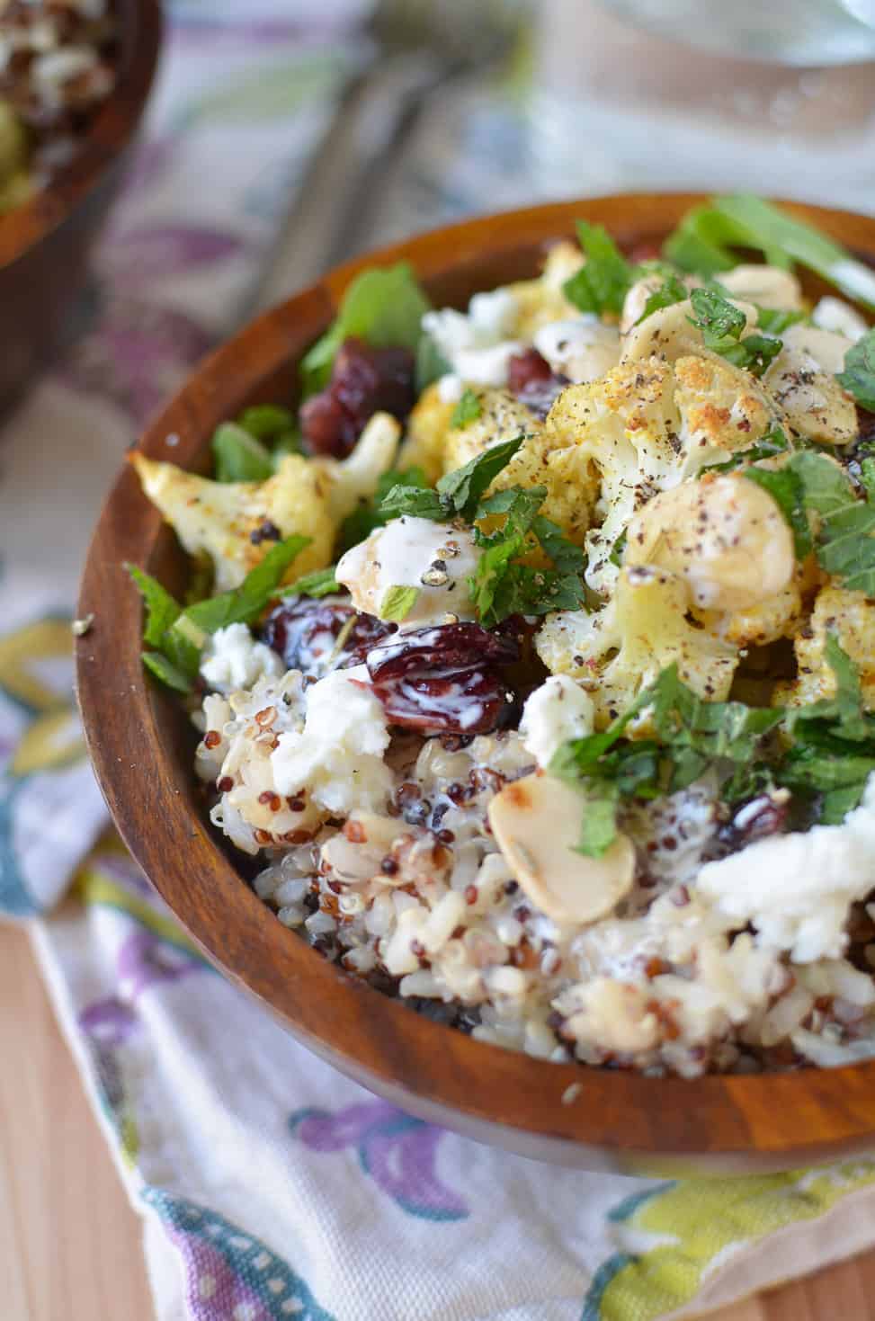 Vegetarian Cauliflower Rice Bowl Delish Knowledge