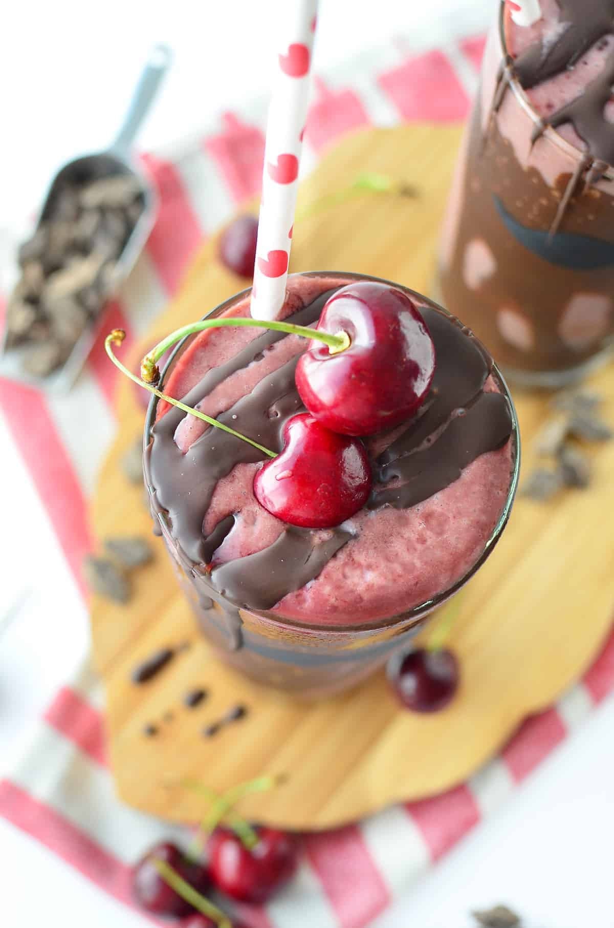 Vegan Chocolate Cherry Milkshakes Delish Knowledge