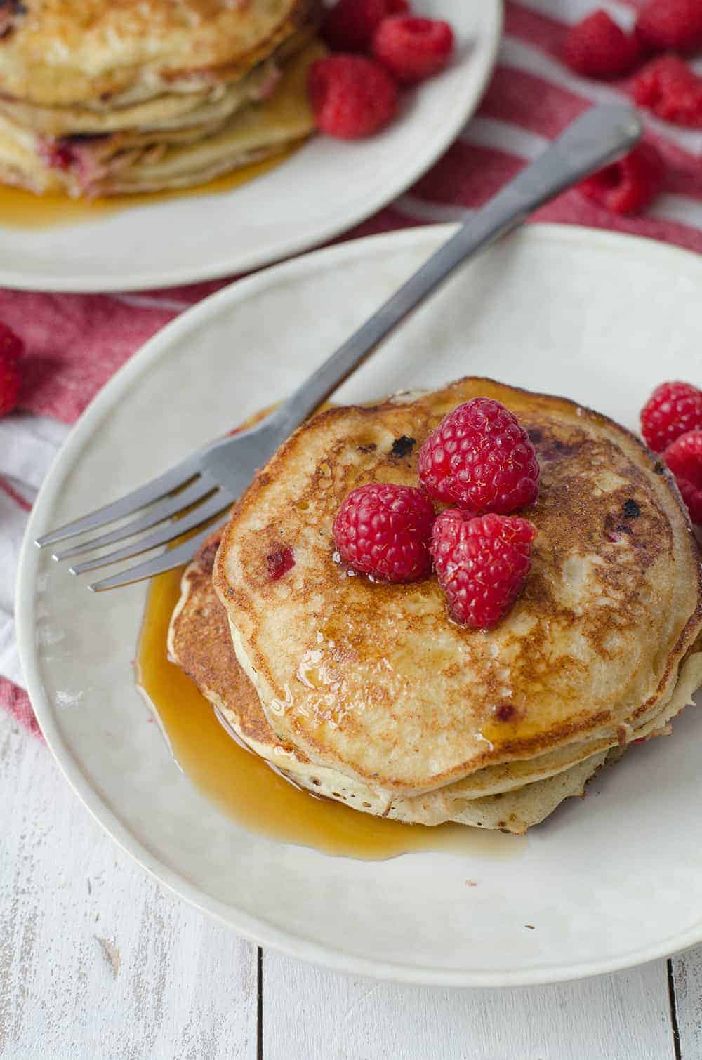 Lemon Raspberry Ricotta Pancakes Delish Knowledge