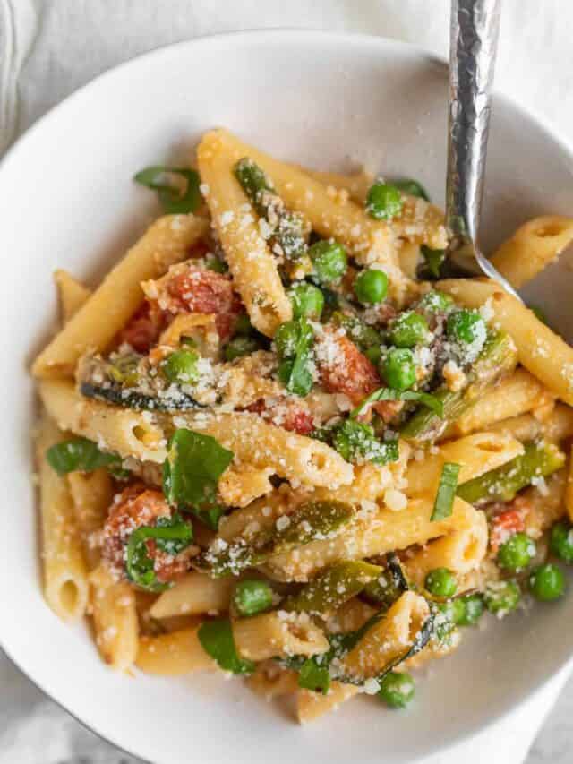 Healthy Pasta Primavera Recipe Delish Knowledge
