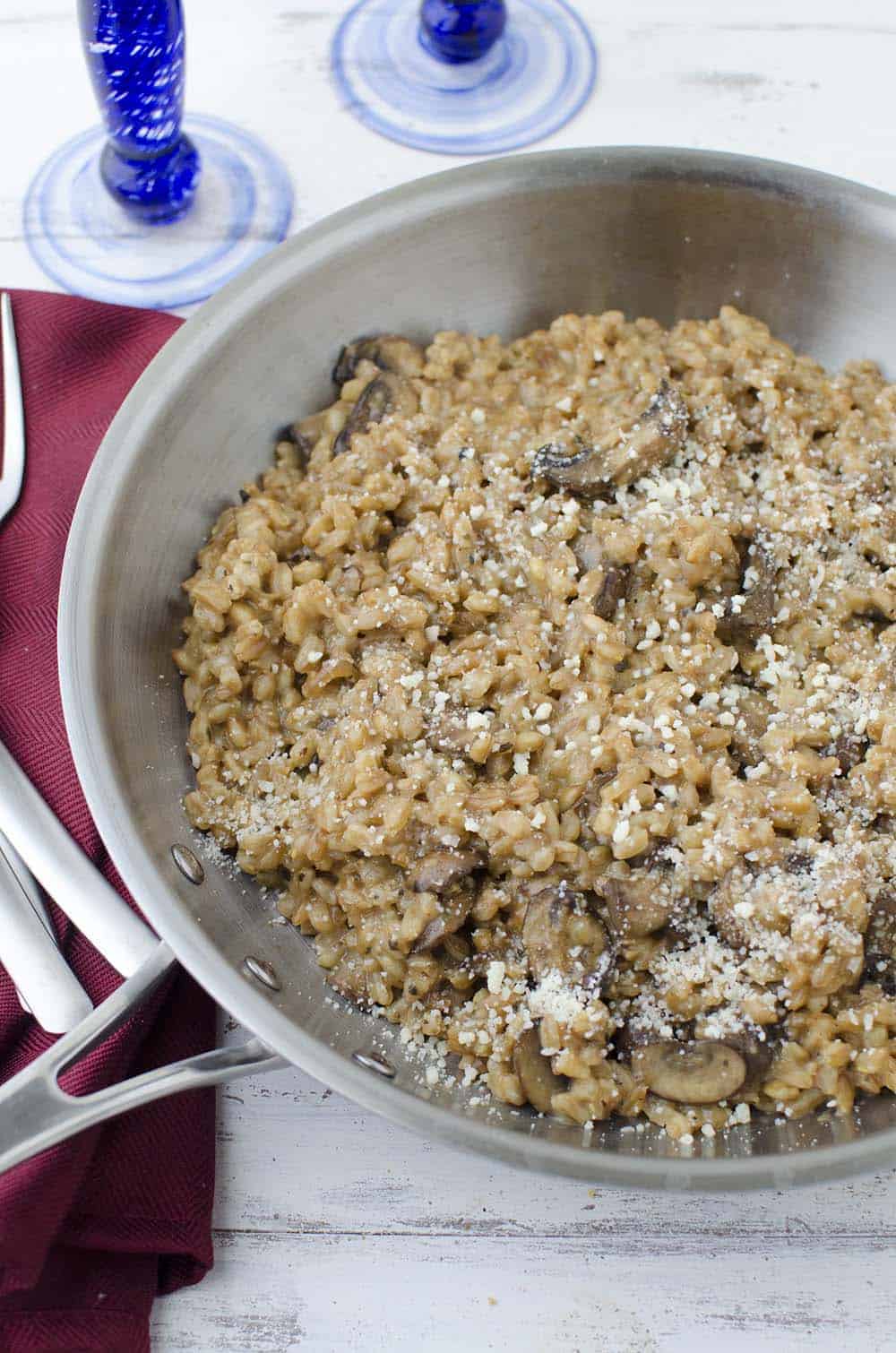 Farro Risotto with Mushrooms Delish Knowledge