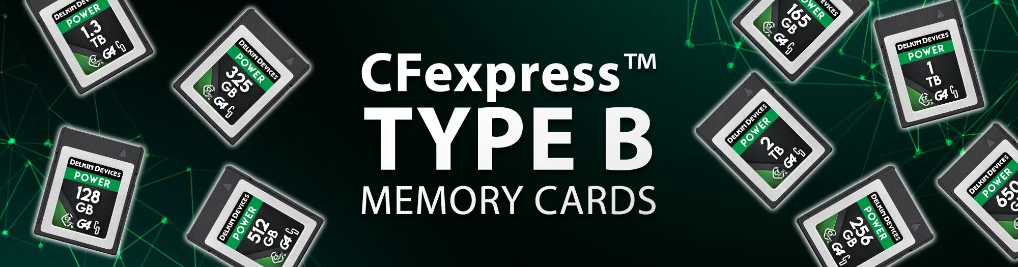 Delkin POWER CFexpress™ Type B G4 Memory Cards Delkin Devices