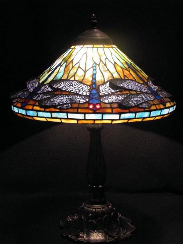 16" Dragonfly Cone Pattern With Filigree Worden Lamp System