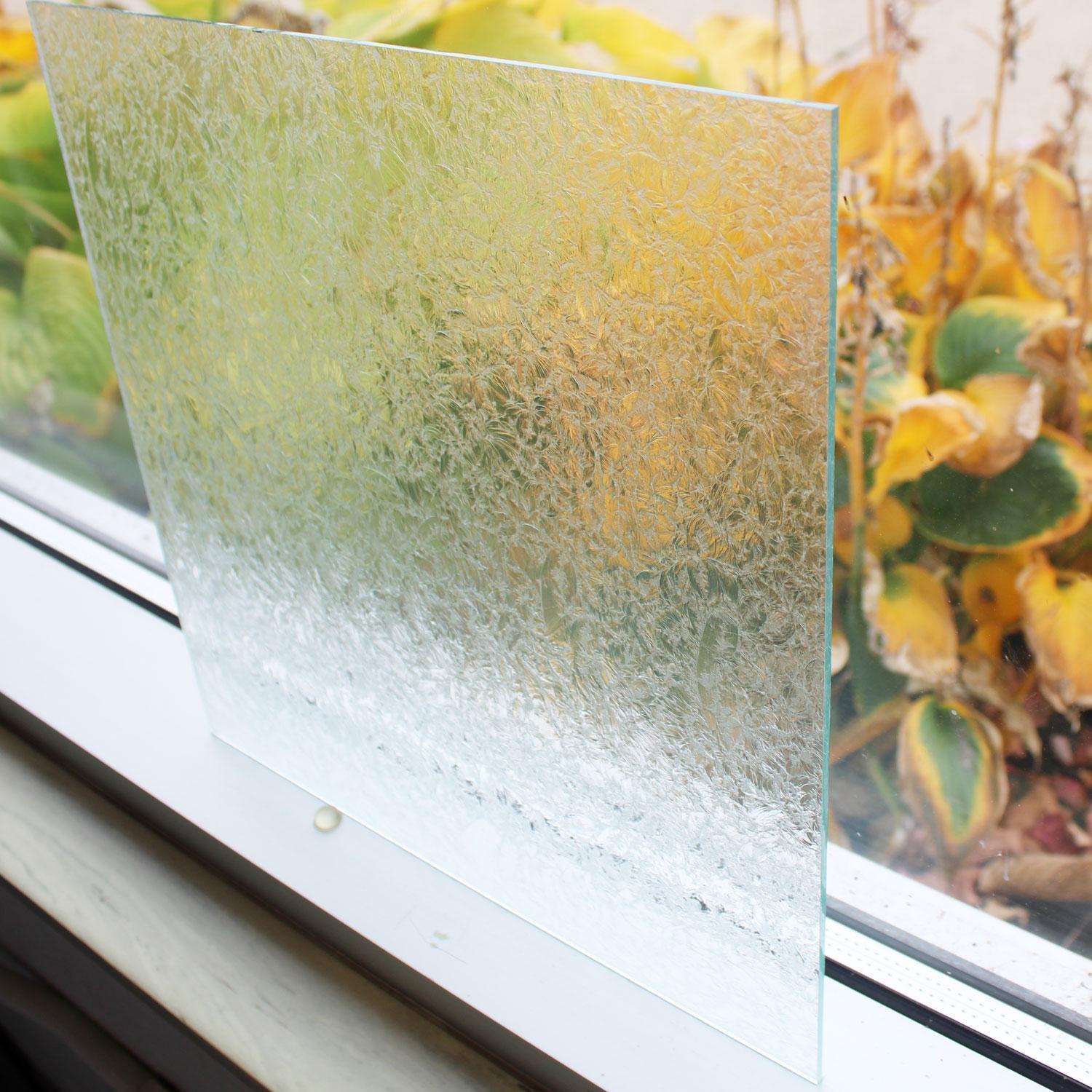 Clear Double Glue Chip Stained Glass Sheets Textured Delphi