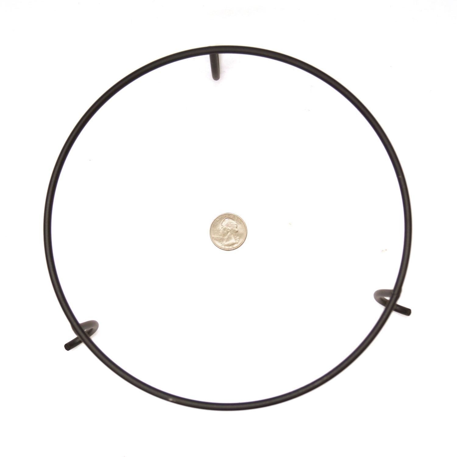 8" Wrought Iron Bowl Stand Black Table Delphi Glass