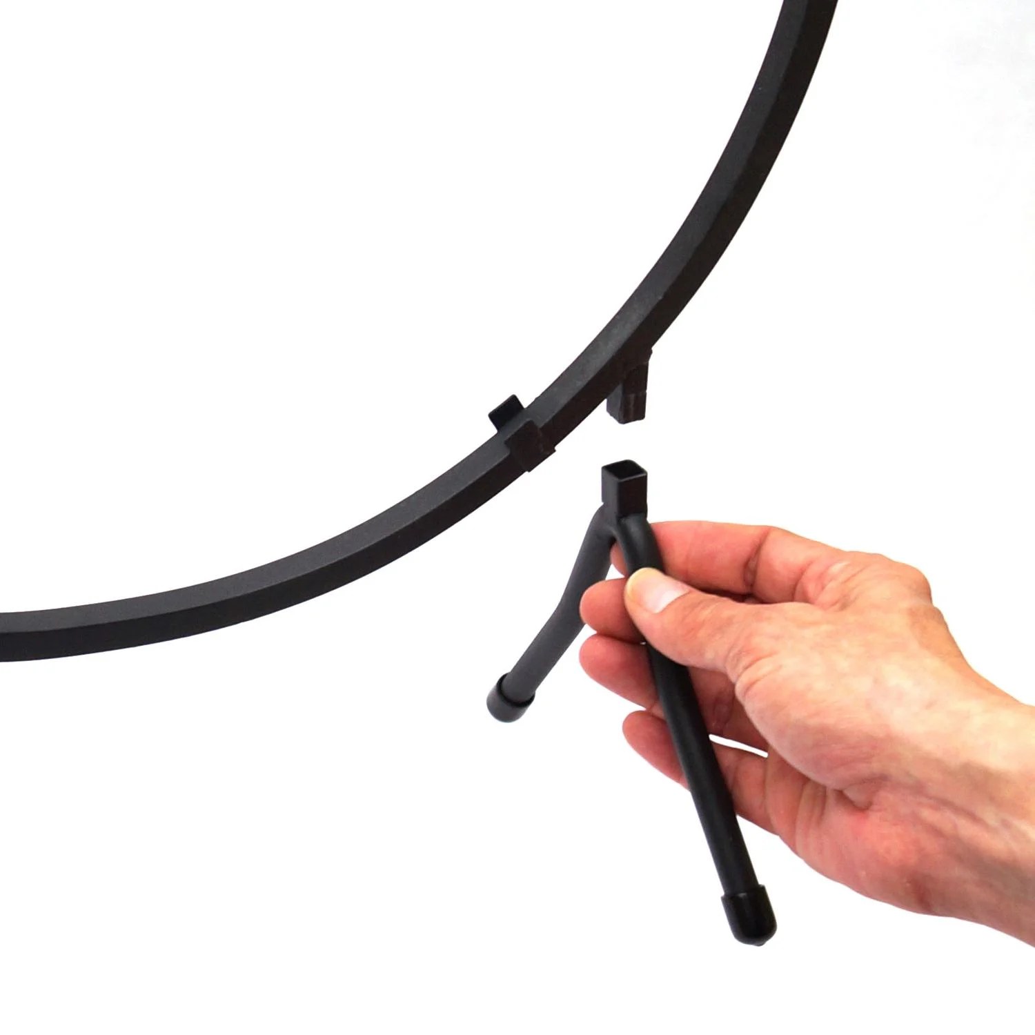 12" Round Black Iron Art Holder Table Wall Display