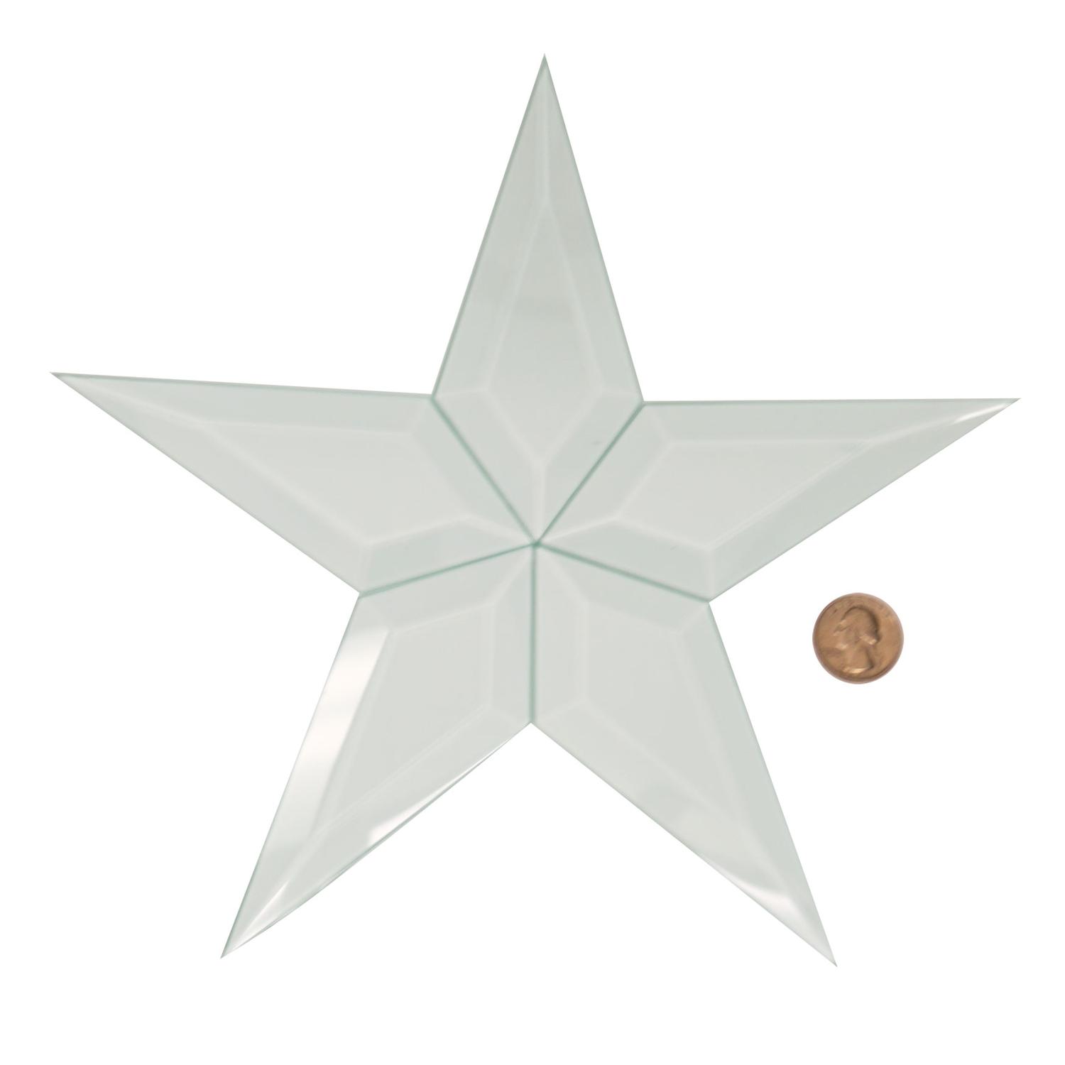 Large Brilliant Star Bevel Cluster Delphi Glass