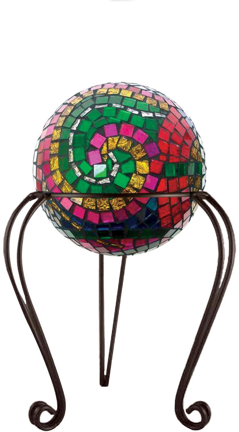 Garden Stand Globe Holder Displays Delphi Glass