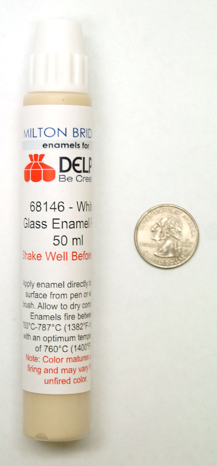 White Glass & Metal Enamel Pen 50 Ml Milton Bridge Delphi