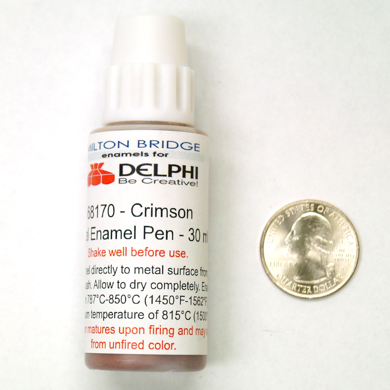 Crimson Glass & Metal Enamel Pen 30 Ml Milton Bridge Delphi