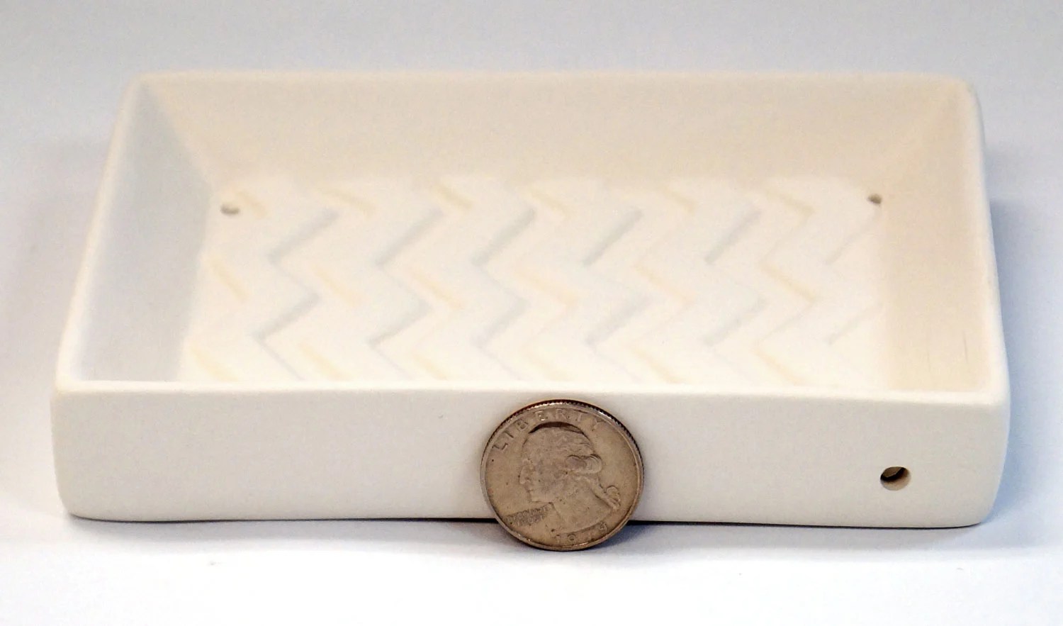 51/2" x 4" Chevron Soap Dish Mold Decor Delphi Glass