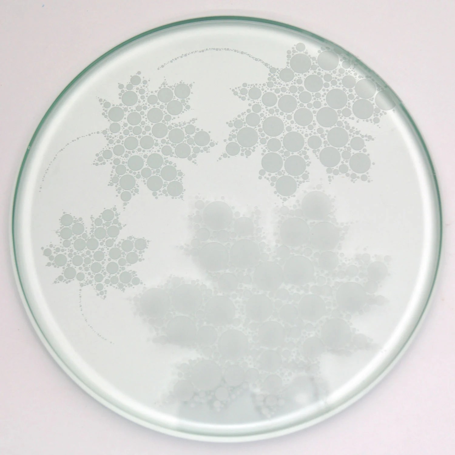 8" Circle Polished Edge Beveled Float Glass Sandblasting Supplies Delphi