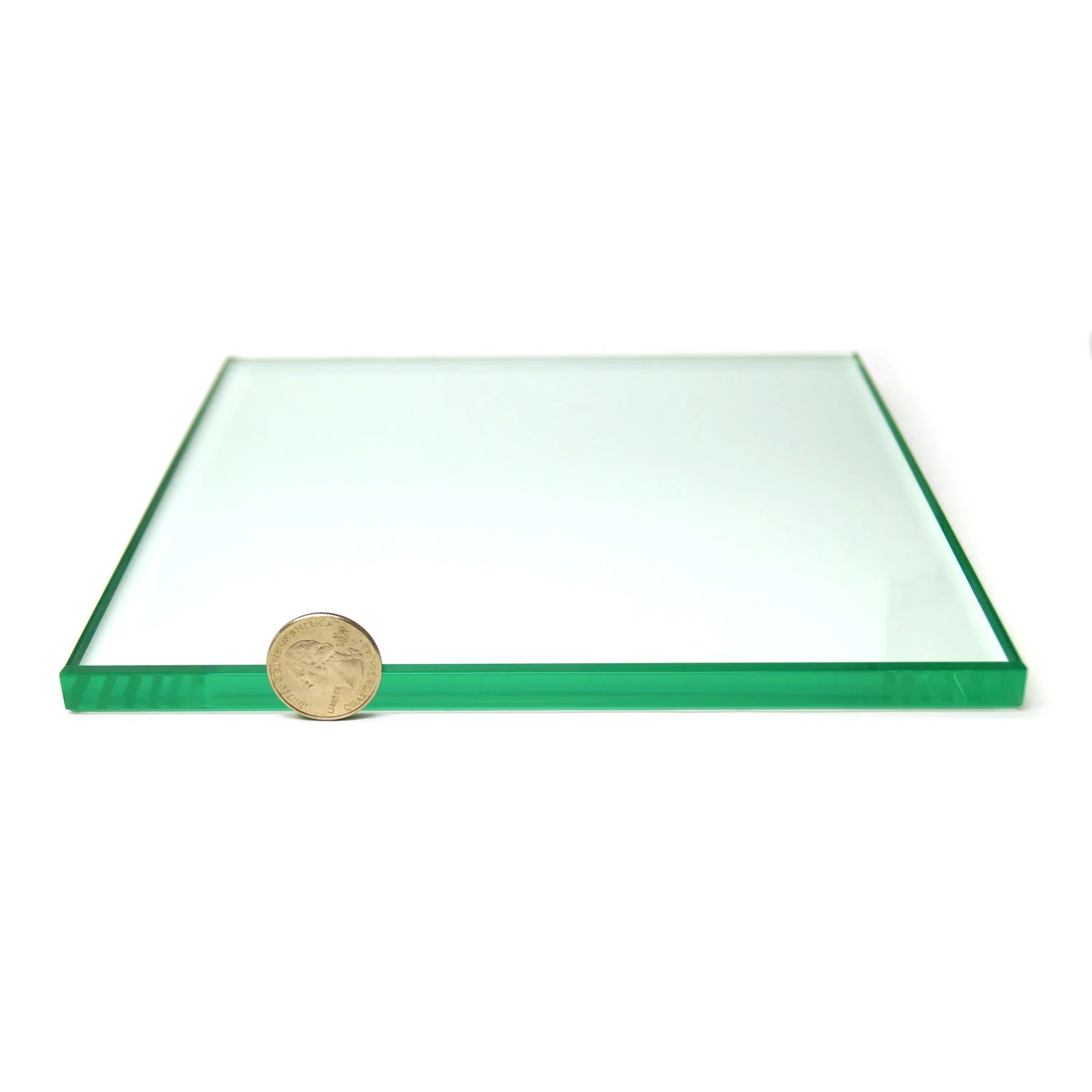 8" Square Polished Edge Beveled Float Glass Sandblasting Supplies Delphi