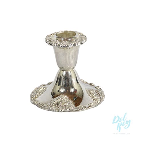 Silver Candlestick Holder 3.5" The Party Rentals Resource Company