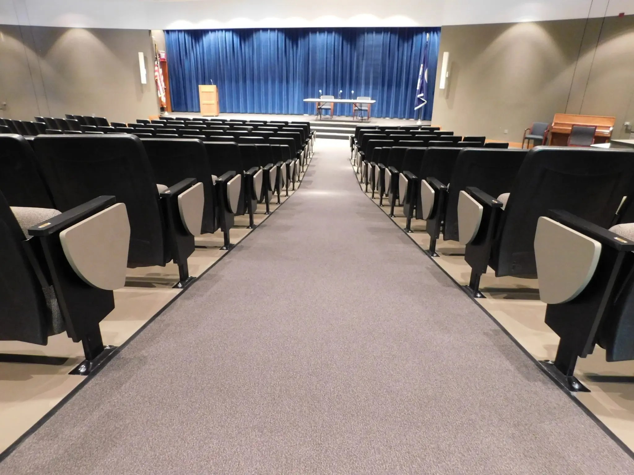 UVA School of Law Caplan Auditorium Charlottesville Delta Graphic