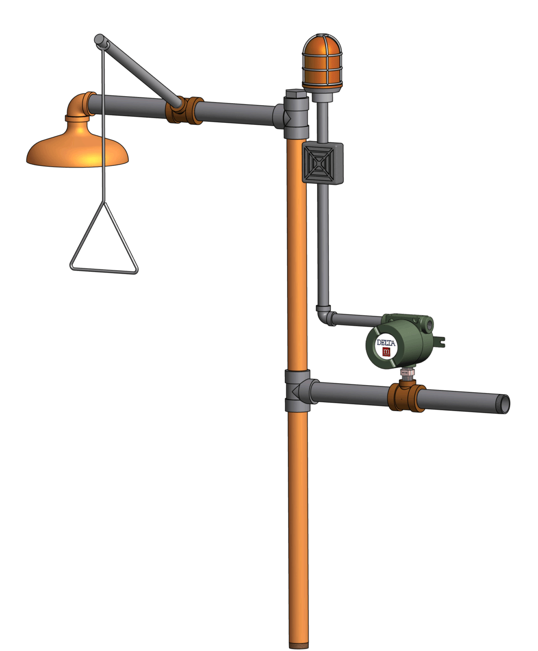 Safety Showers and Eye Wash Station Monitor Delta M Corp.