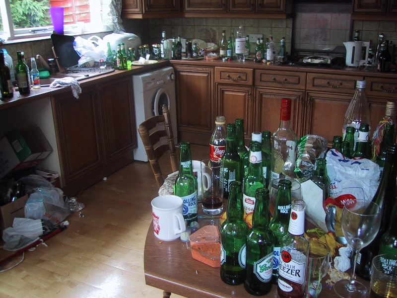 After Party Mess Alcohol