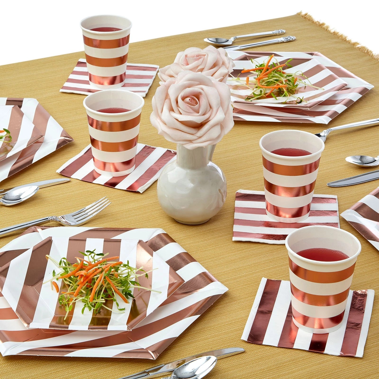 Deluxe Dinnerware Rose Gold Napkins