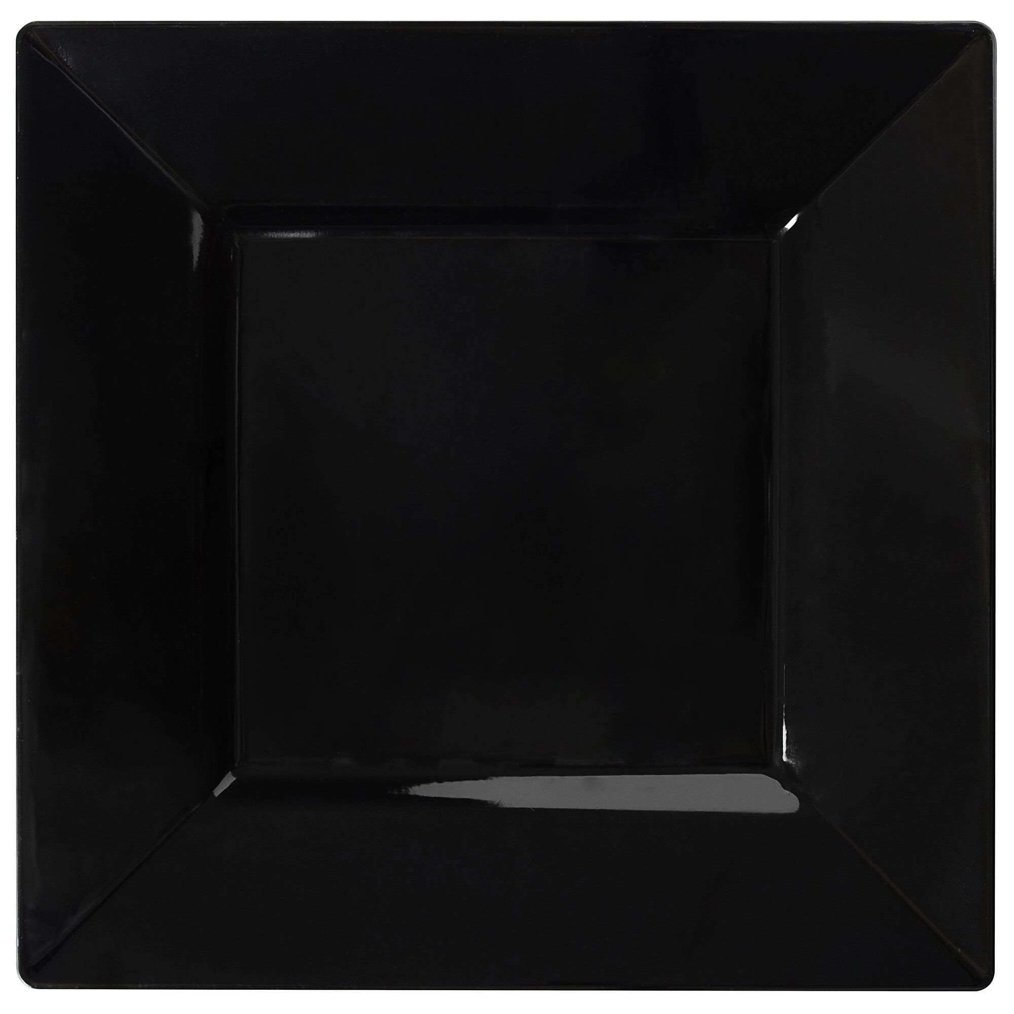 Deluxe Dinnerware Square Black Plates