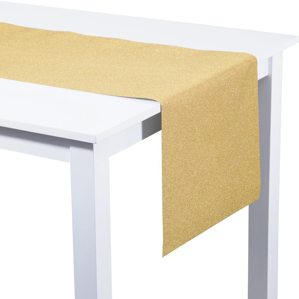 Deluxe Dinnerware Gold Glitter Table Runner