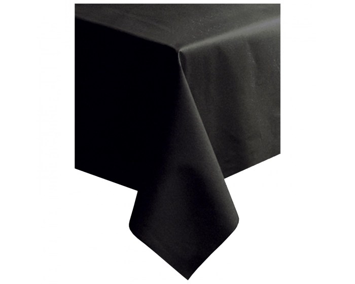 Deluxe Dinnerware Black Linen Like Table Cover