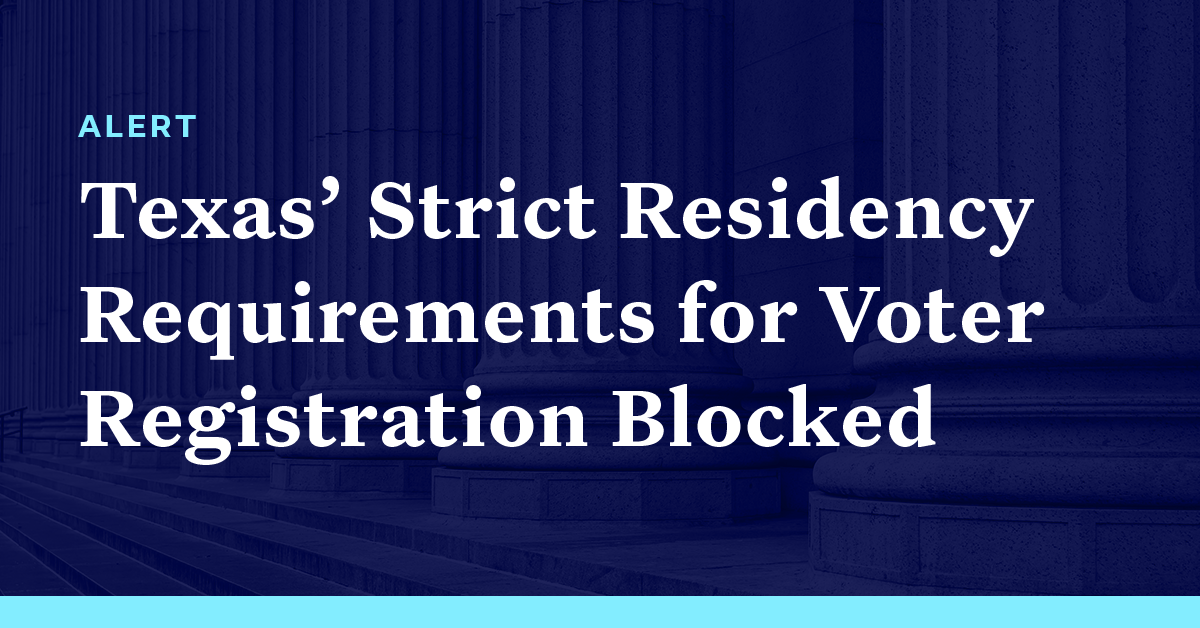 Court Blocks Strict Residency Requirements for Voter Registration in
