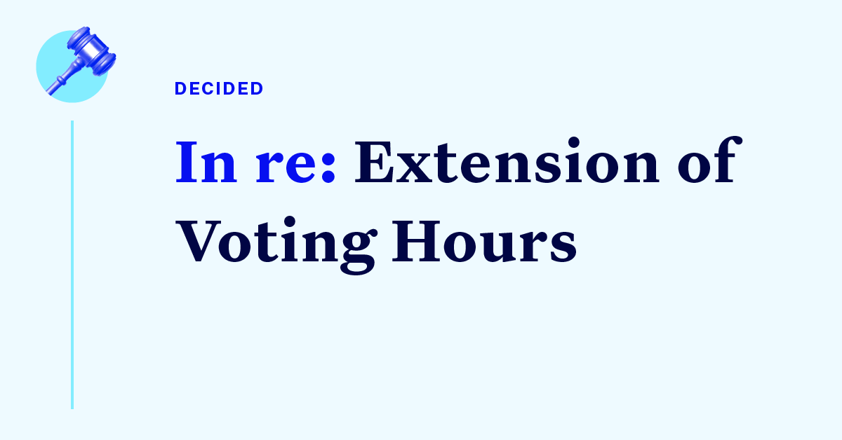 Court Cases Virginia Nottoway County Polling Hours Extension