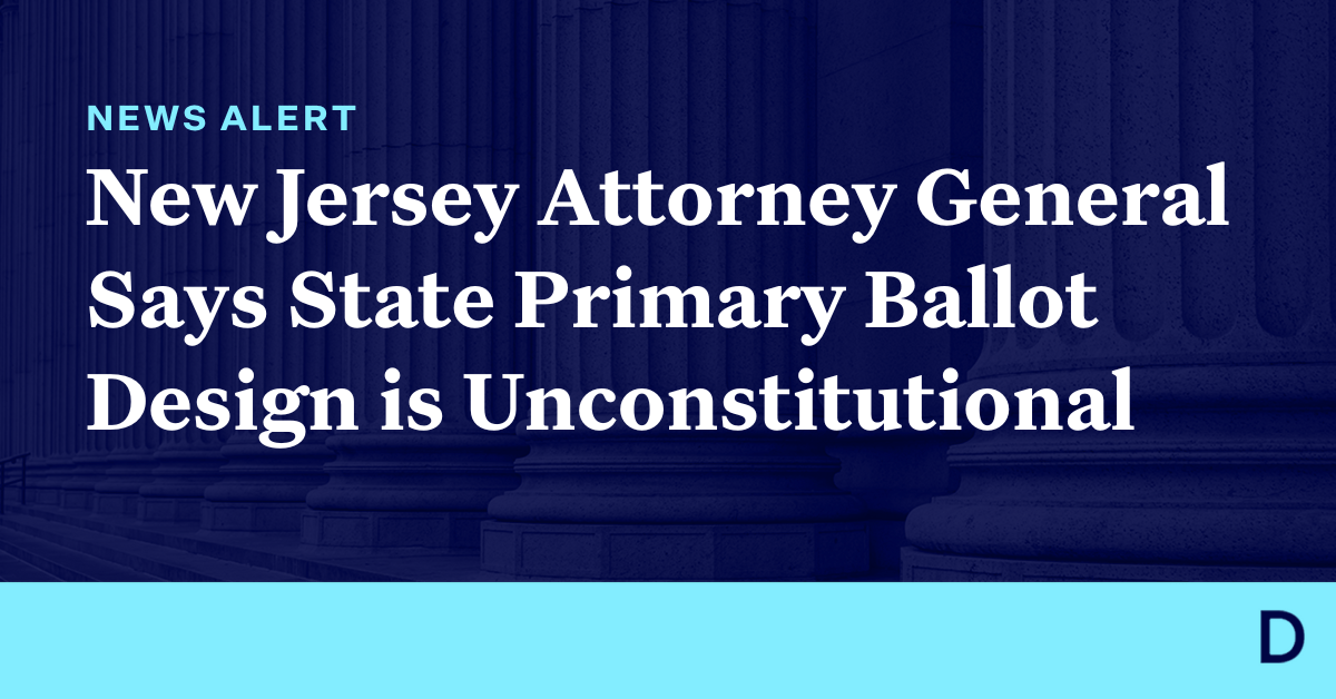 New Jersey Attorney General Says State Primary Ballot Design is