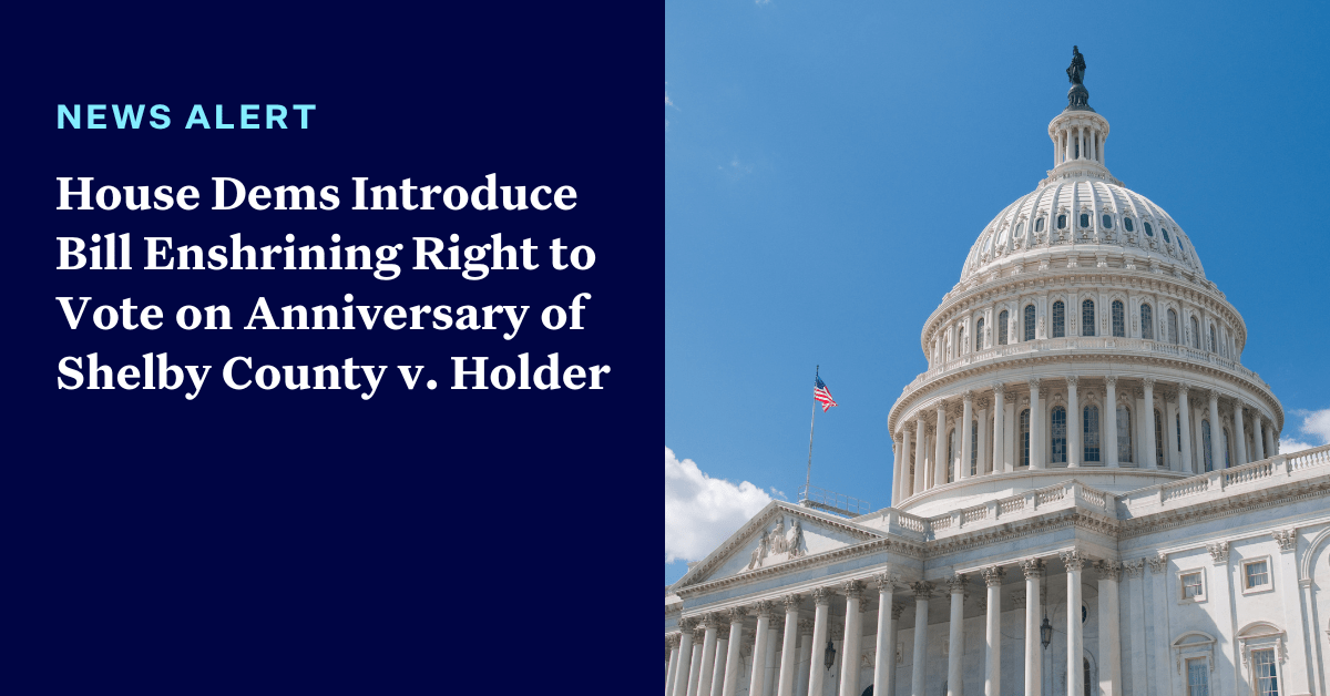 House Democrats Introduce Bill Enshrining the Right to Vote on