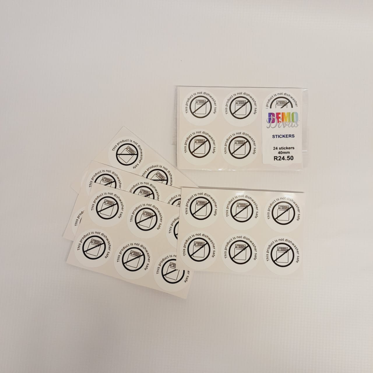 Not dishwasher safe sticker Demo Divas