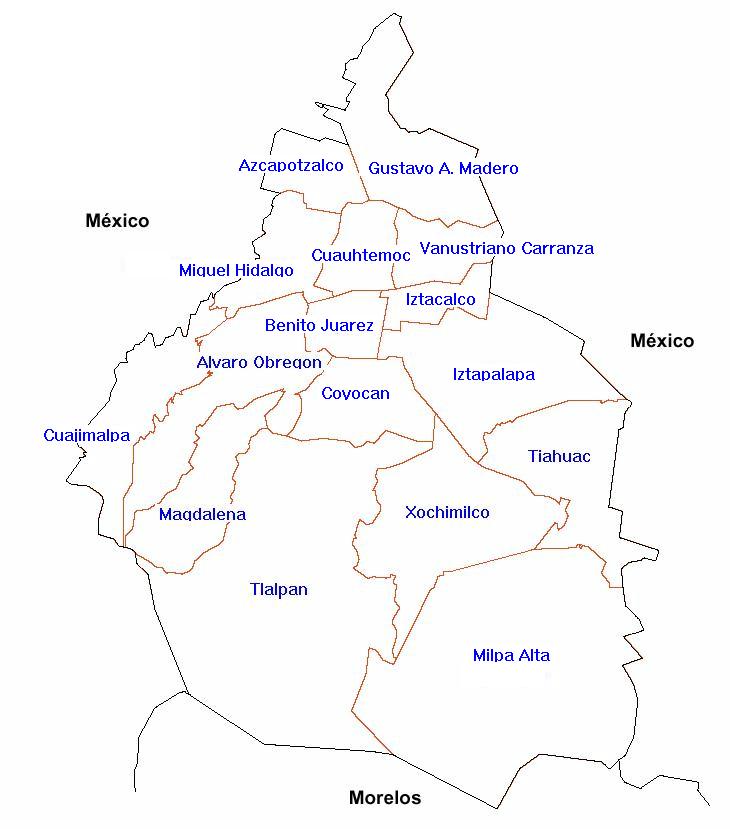 Mexico City Population Map