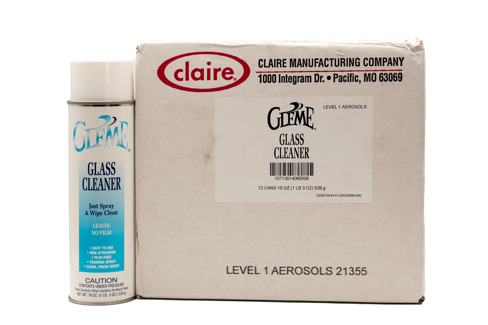 GLEME Claire Aerosol Glass Cleaner Denco Distributing